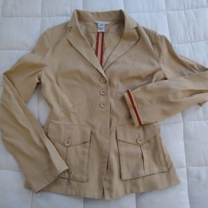 Diane Von Furstenberg khaki military jacket